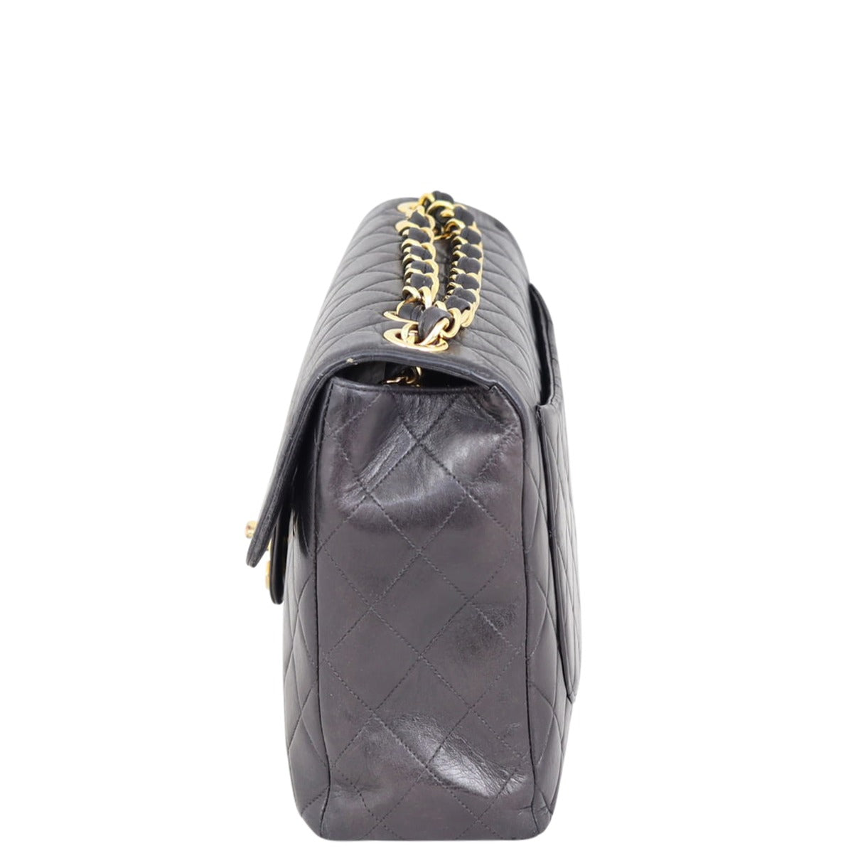 Chanel Maxi Jumbo XL Single Flap Bag | Black Quilted Lambskin