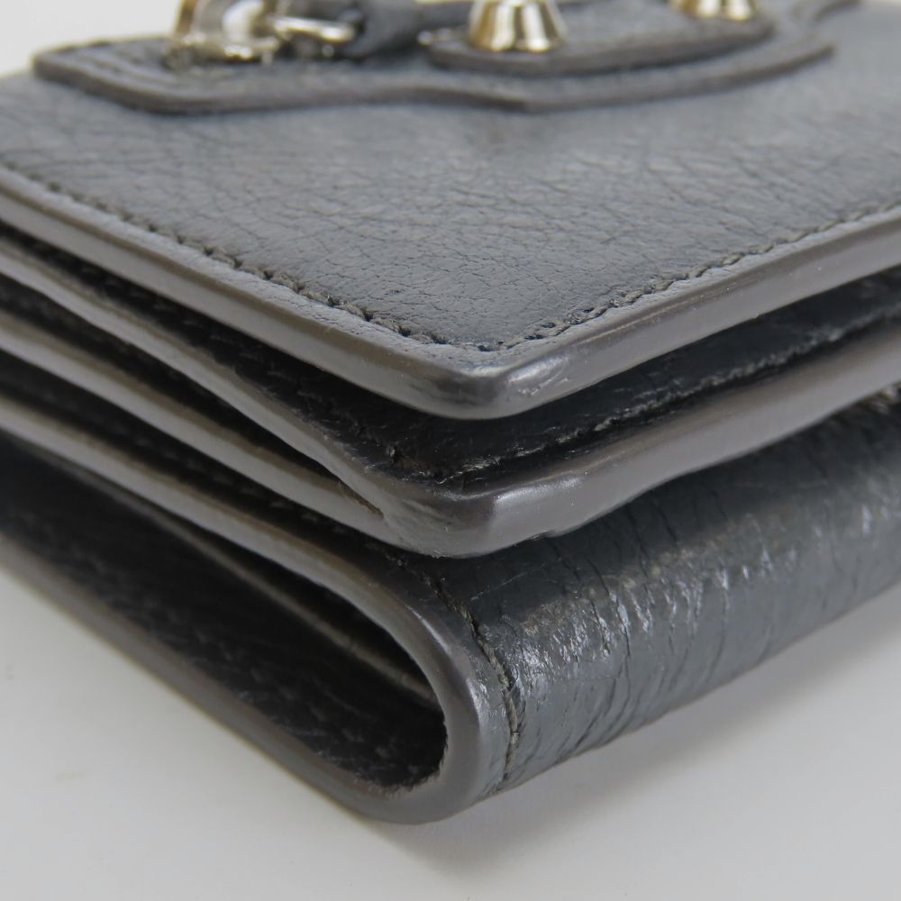 BALENCIAGA Tri-fold wallet 477455 leather gray