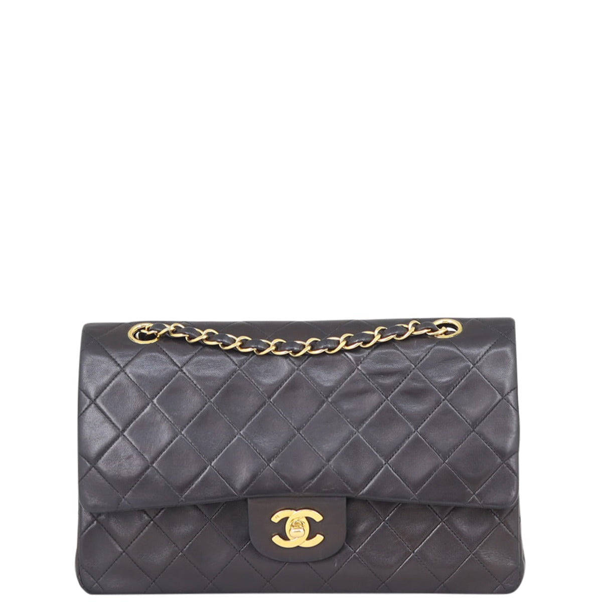 Chanel Classic Double Flap Medium | 2 Series Black Vintage Lambskin