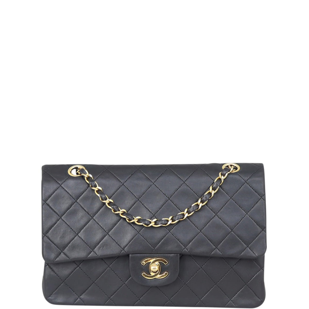 Chanel Classic Double Flap Medium | 2 Series Black Vintage Lambskin