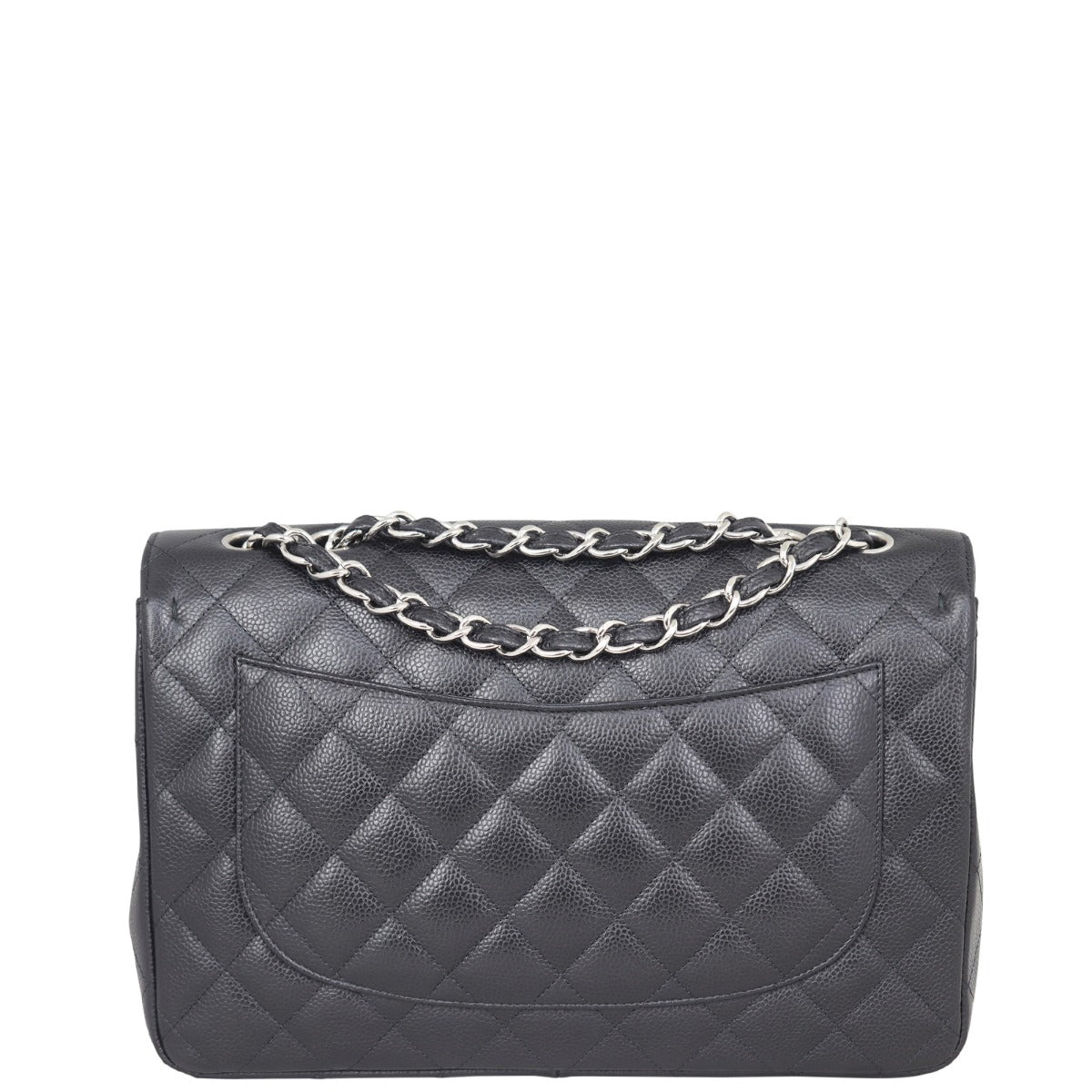Chanel Classic Single Flap Jumbo | Black Silver Hardware