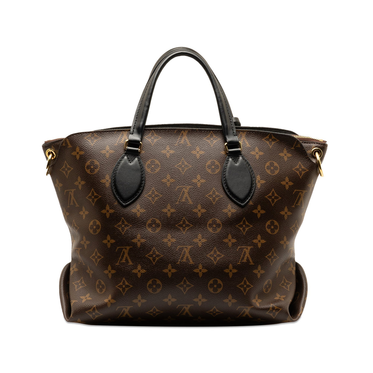 Brown Louis Vuitton Monogram Flower Zipped Tote PM Satchel