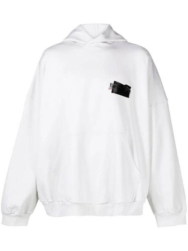 Luxury Balenciaga Trending 2025 Logo Tape Hoodie White
