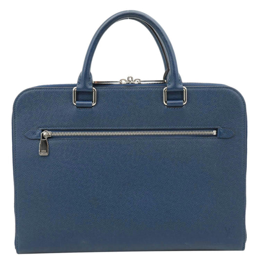 LOUIS VUITTON Porte Documents Slim Taiga Leather Briefcase Bag Ocean
