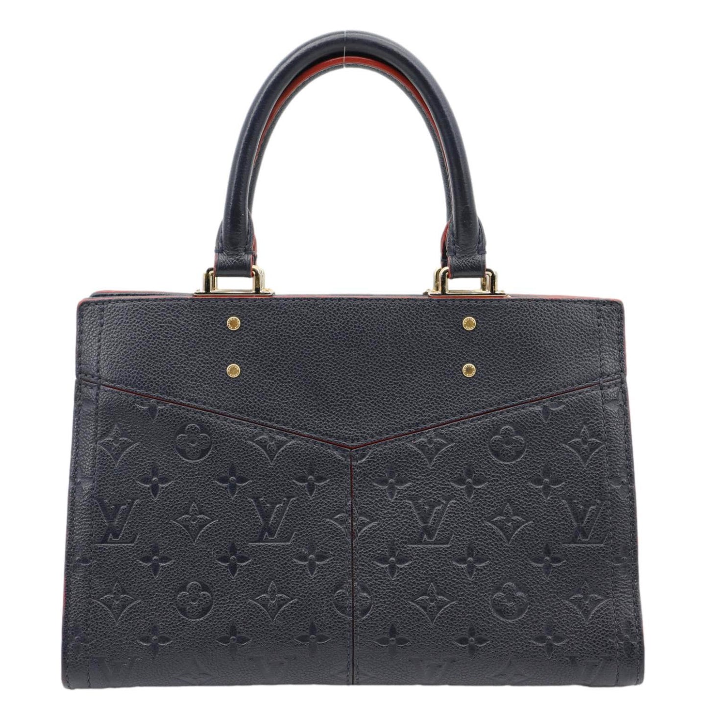 LOUIS VUITTON Sully PM Monogram Empreinte Leather Shoulder Bag Marine Rouge