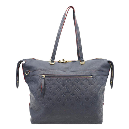 LOUIS VUITTON Boetie Monogram Empreinte Leather Shoulder Bag Marine Rouge