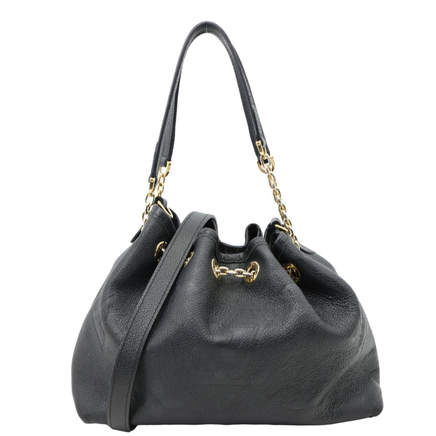 LOUIS VUITTON LV Bundle Monogram Empreinte Leather Shoulder Bag Black