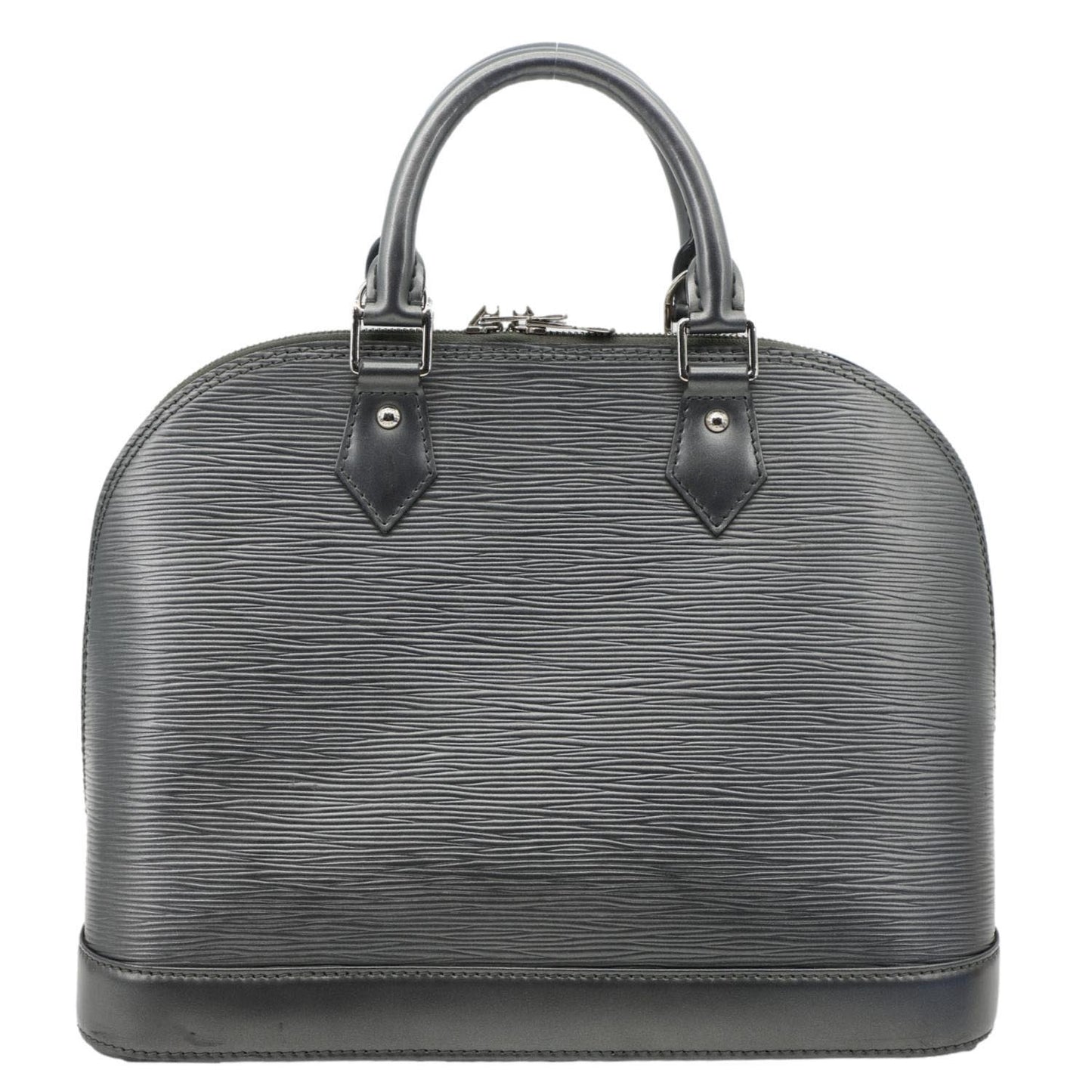 LOUIS VUITTON Alma PM Epi Leather Satchel Bag Metallic Grey