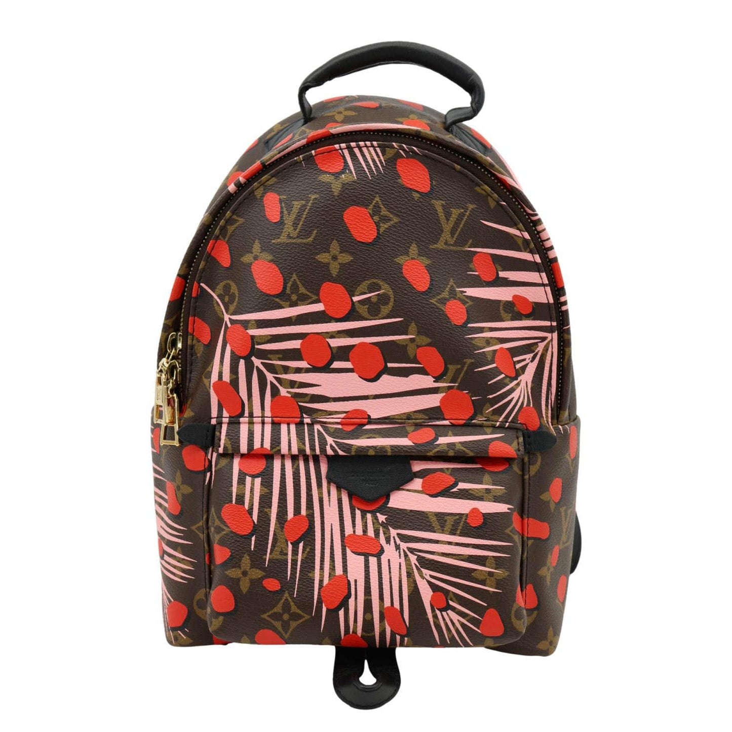 LOUIS VUITTON Palm Springs PM Monogram Jungle Dots Backpack Bag Brown