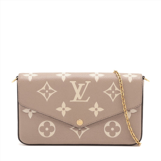Louis Vuitton Tourterelle Monogram Empreinte Leather Felicie Clearance Sale