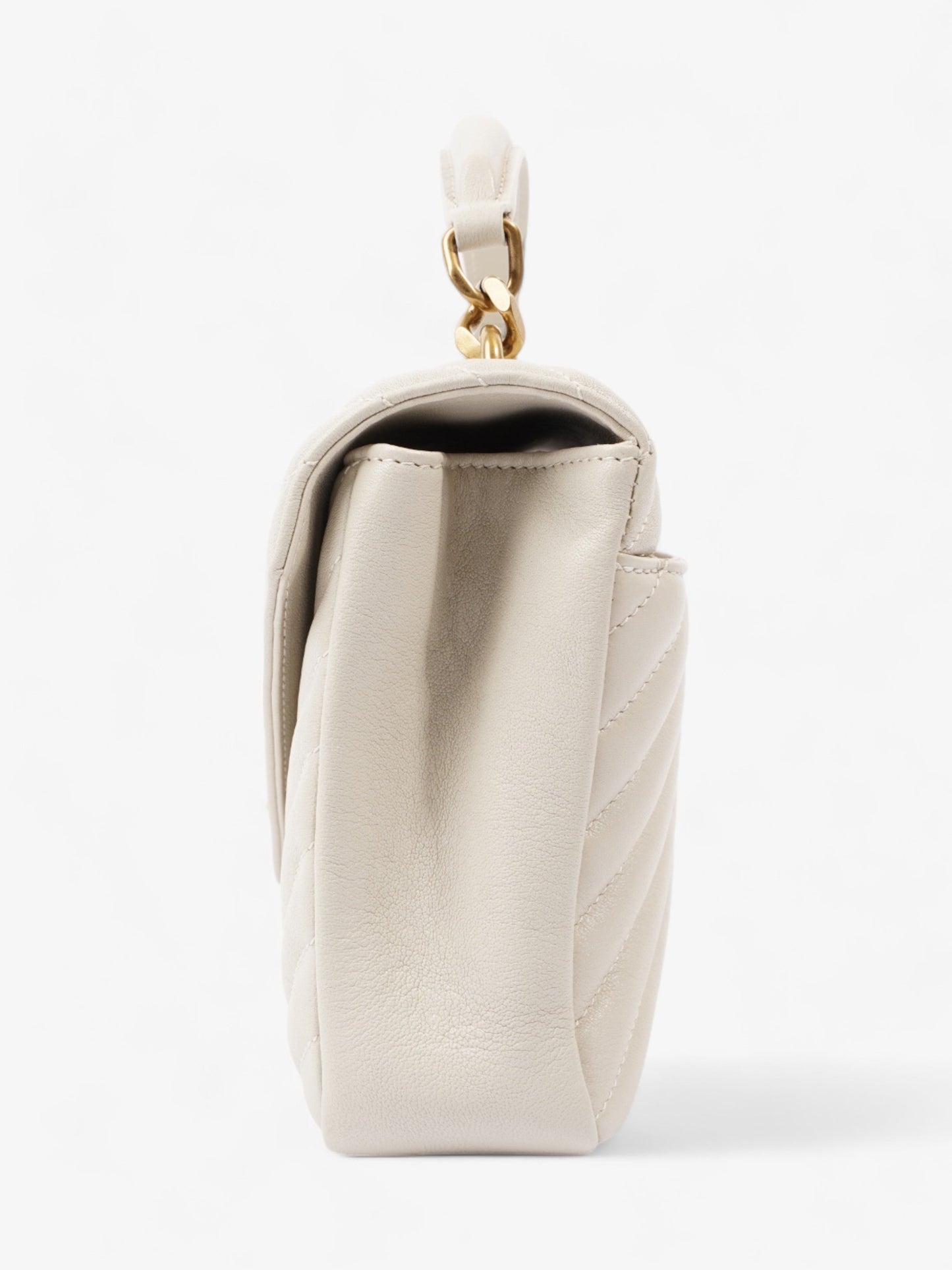 Saint Laurent College Medium Cream Leather