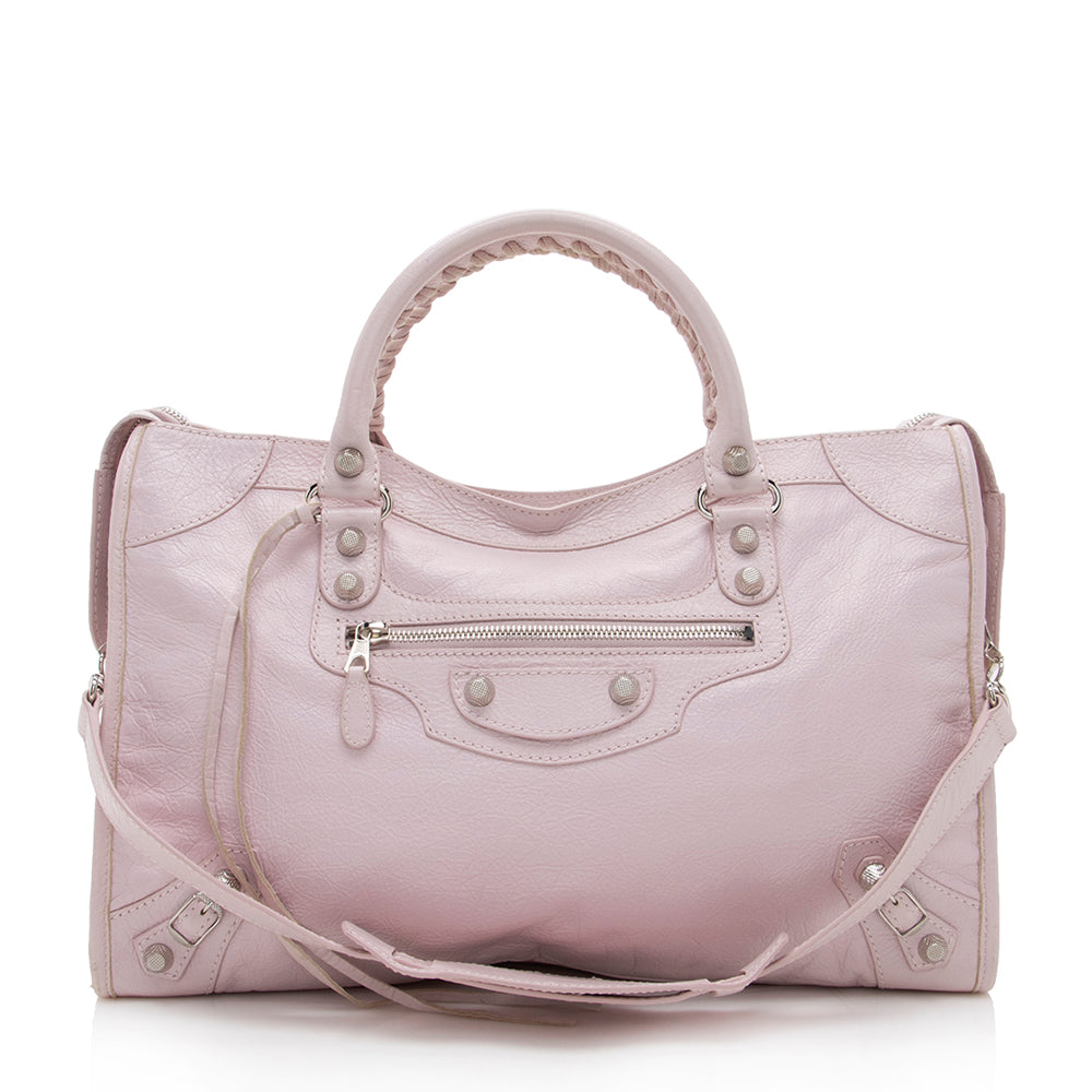 Luxury Balenciaga Trending 2025 Agneau Giant 12 City Satchel (SHF-17835)