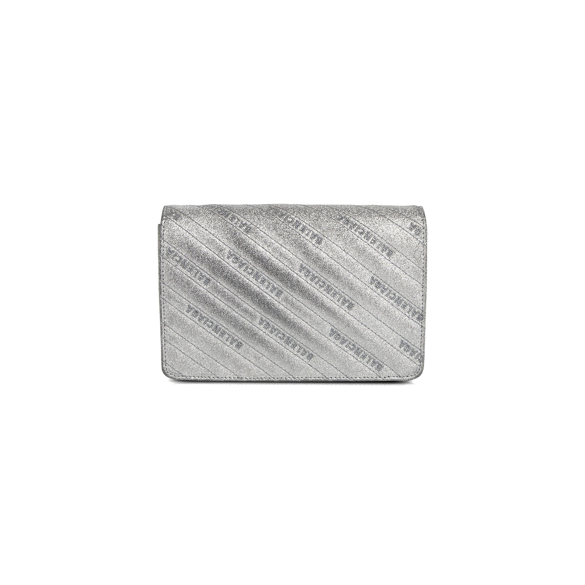 Balenciaga BB Glitter Leather Chain Wallet Bag