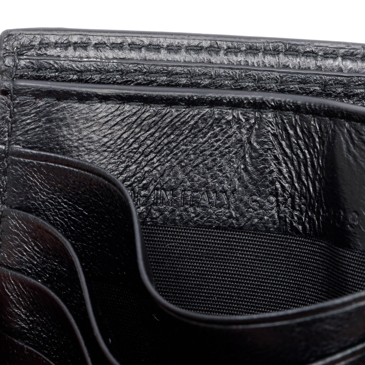 Balenciaga Black Calfskin Leather Logo Cash Square Bifold Wallet