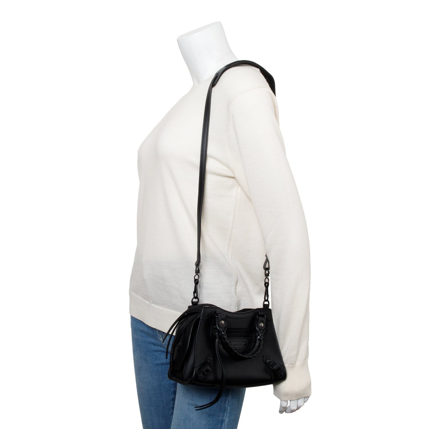 Balenciaga Black Calfskin Leather MIni Neo Classic Top Handle Bag