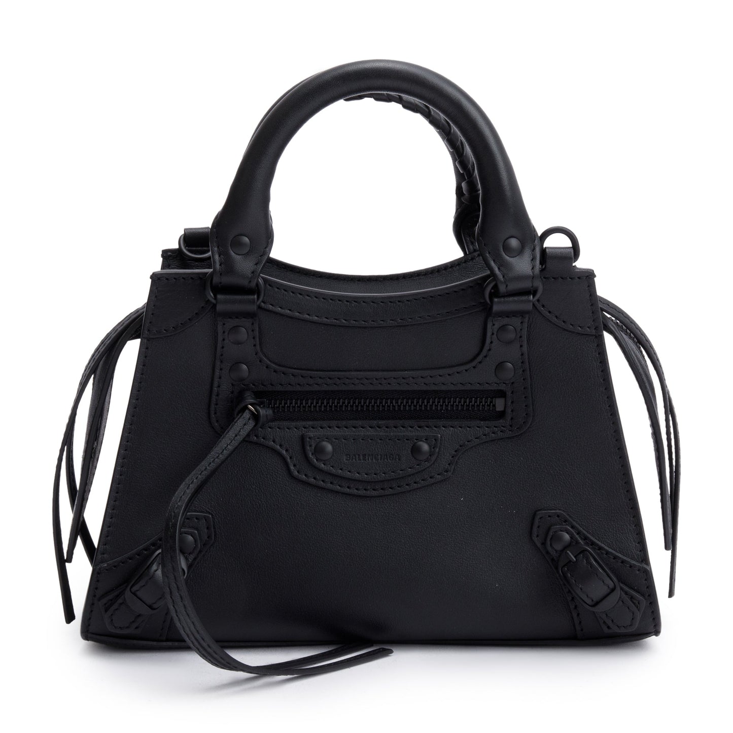 Balenciaga Black Calfskin Leather MIni Neo Classic Top Handle Bag
