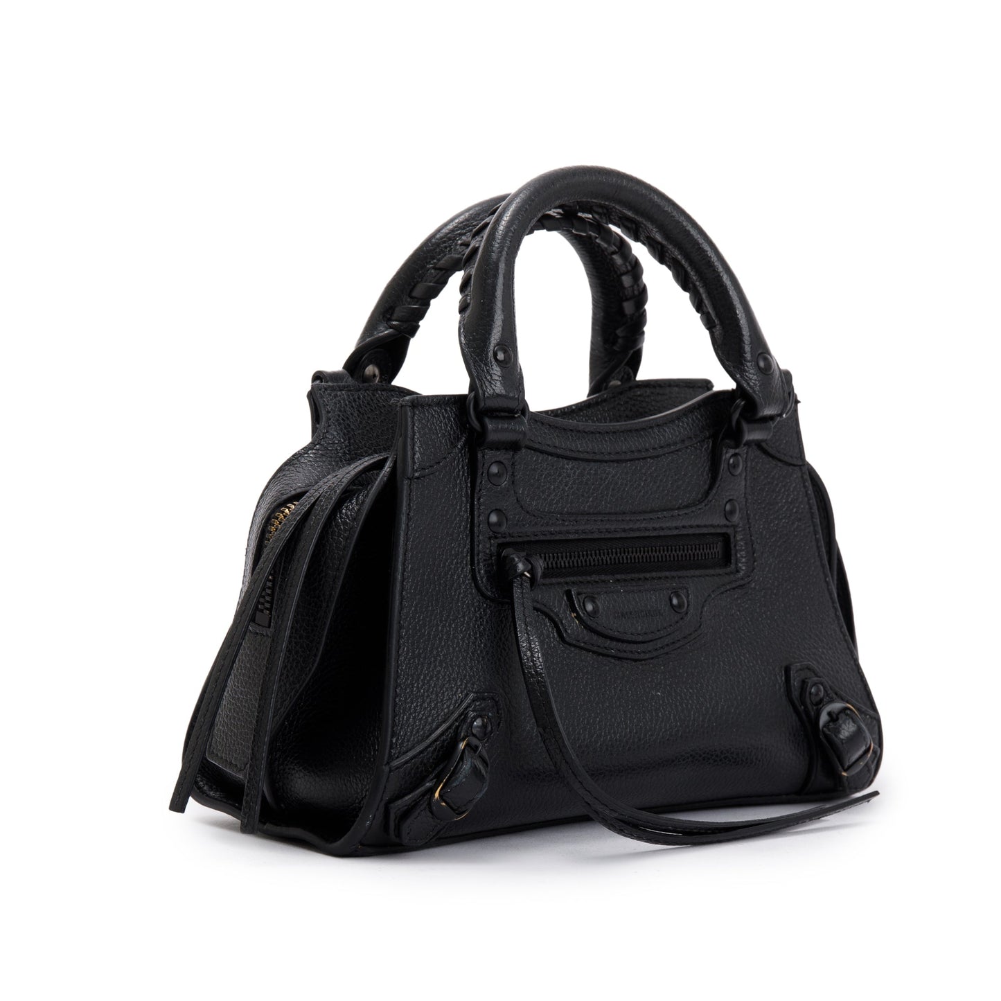 Balenciaga Black Calfskin Leather MIni Neo Classic Top Handle Bag