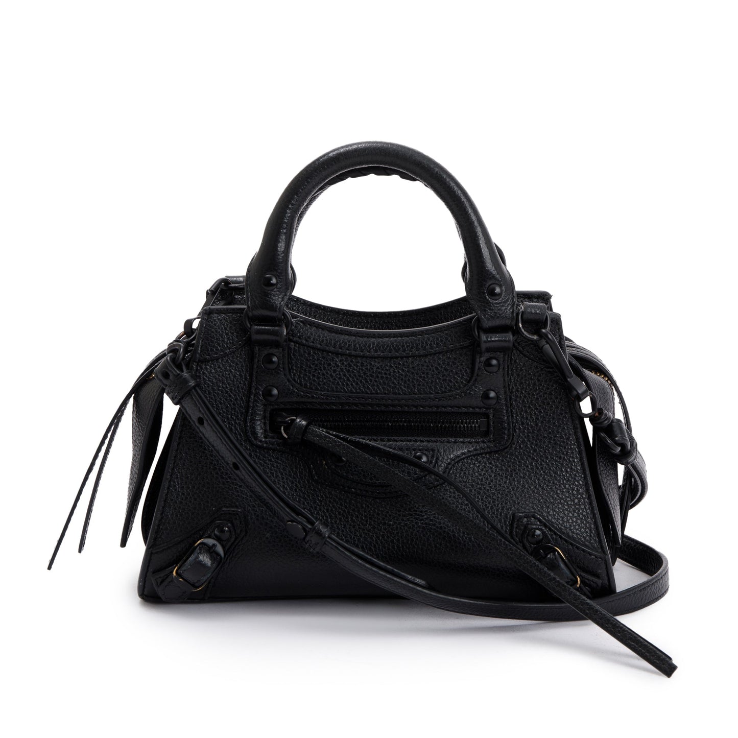 Balenciaga Black Calfskin Leather MIni Neo Classic Top Handle Bag