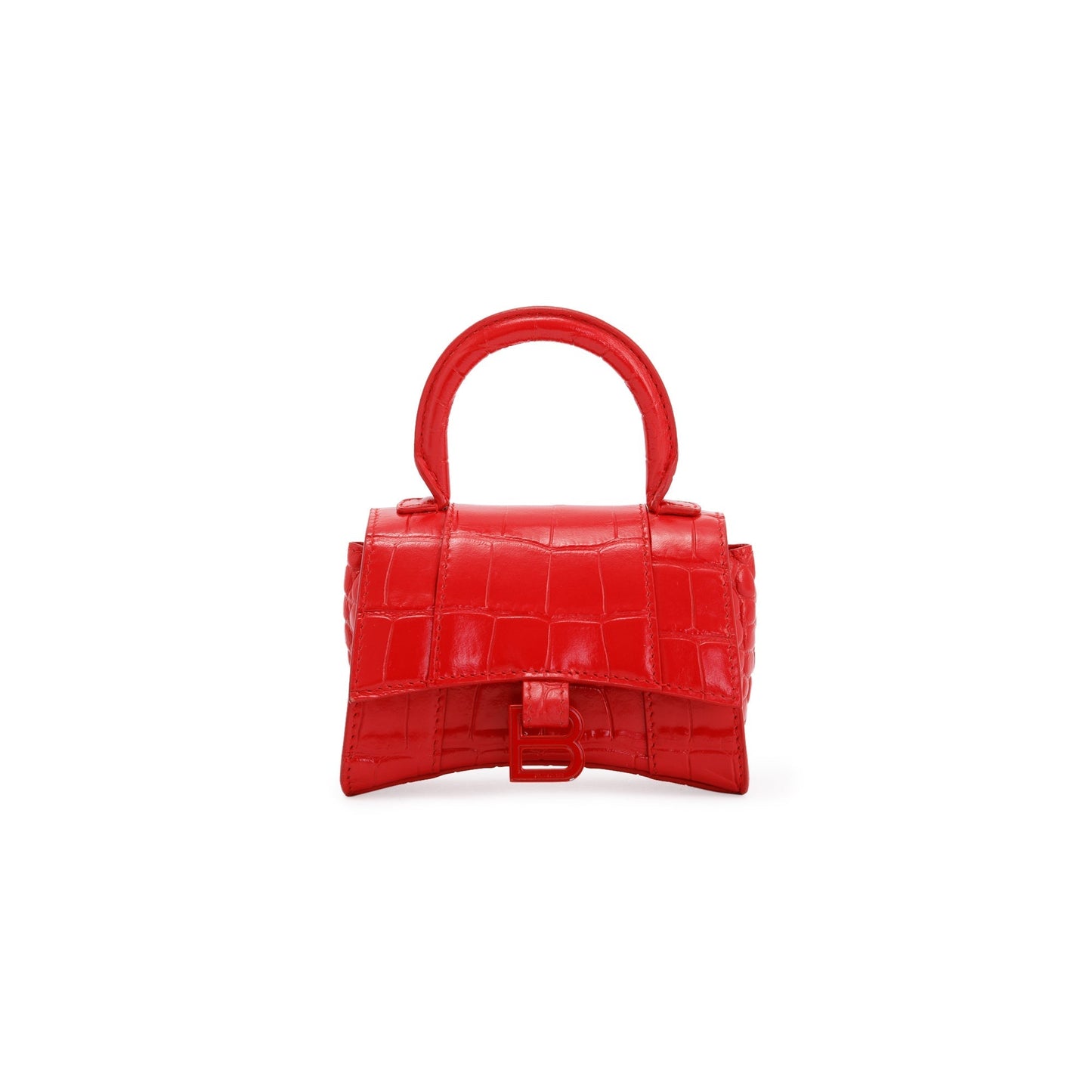 Balenciaga Croc-Embossed Mini Hourglass Bag