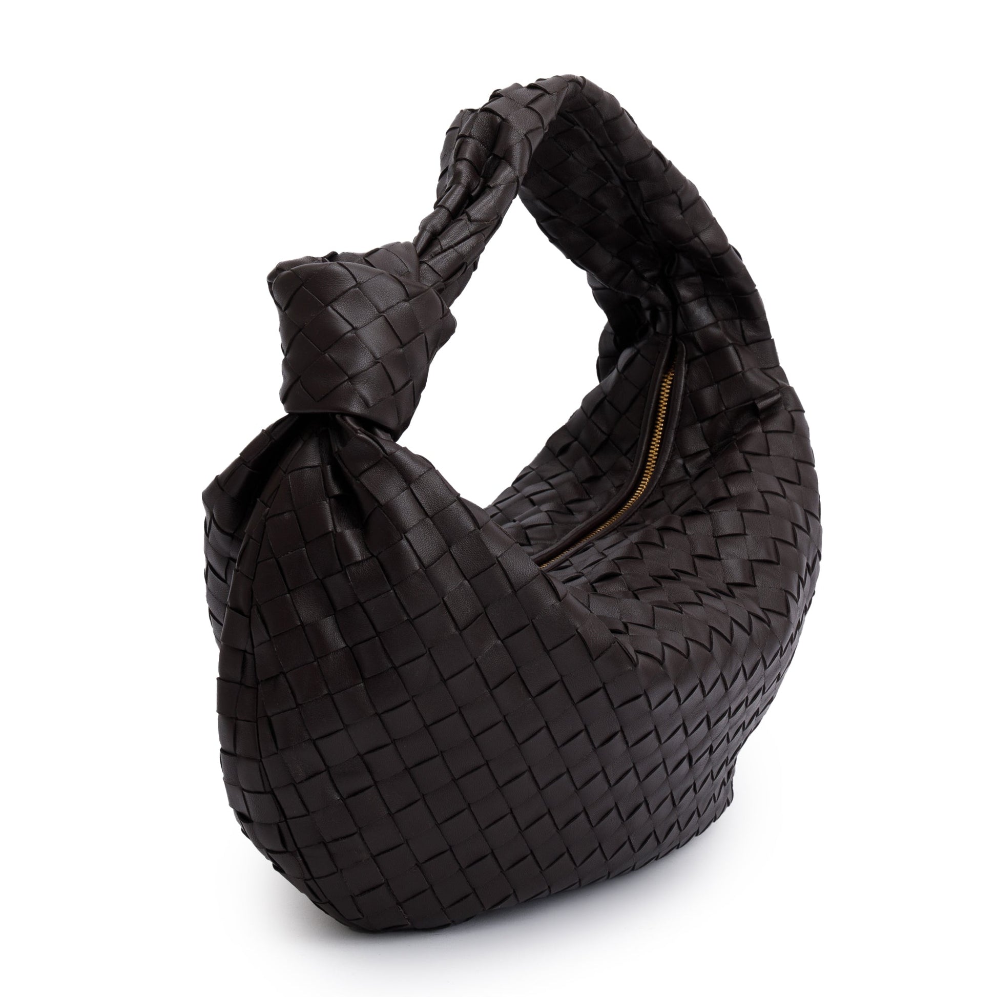Bottega Veneta Brown Intrecciato Leather Large Jodie Bag