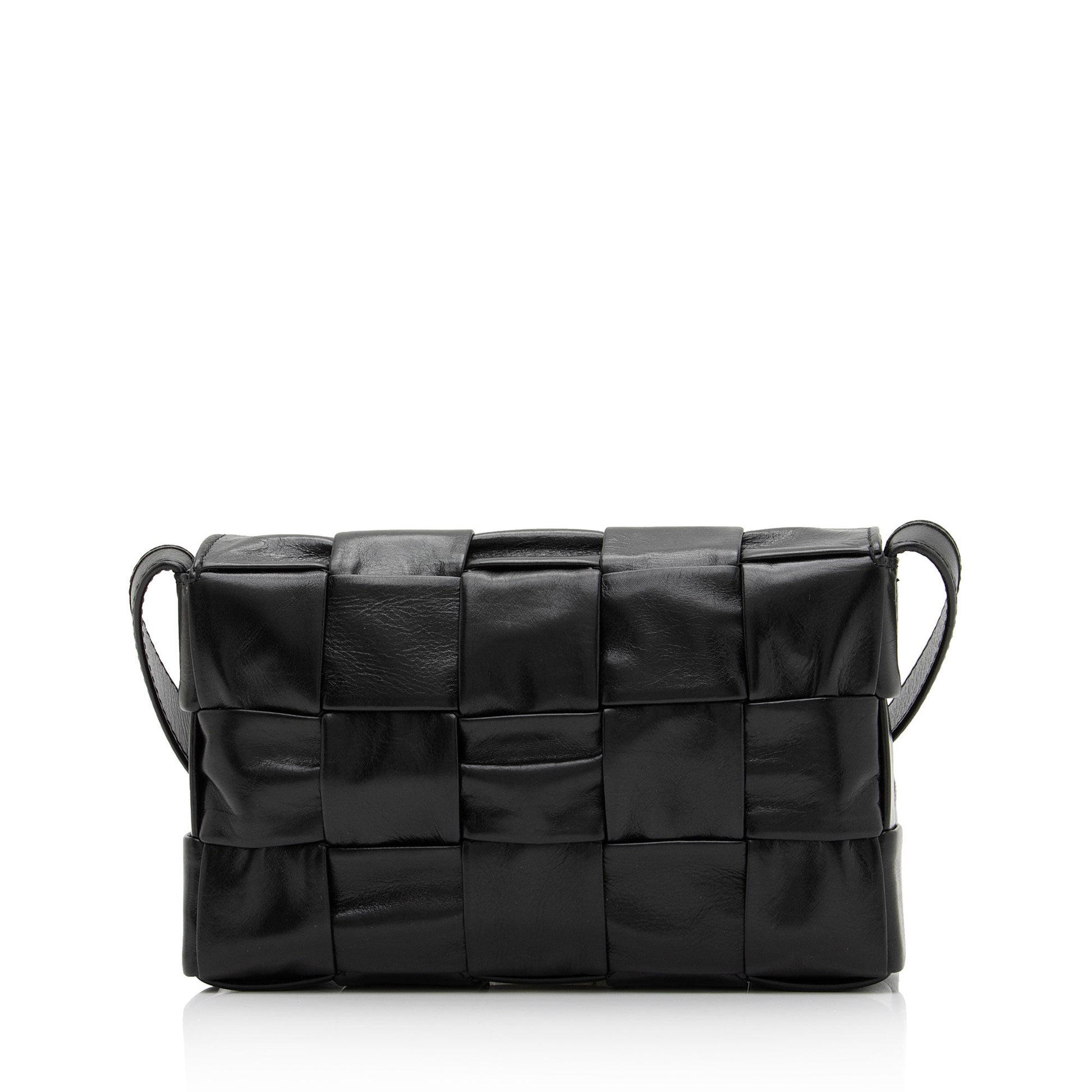 Luxury Bottega Veneta Distressed Calfskin Cassette Small Crossbody Bag (SHF-Mj13CL)
