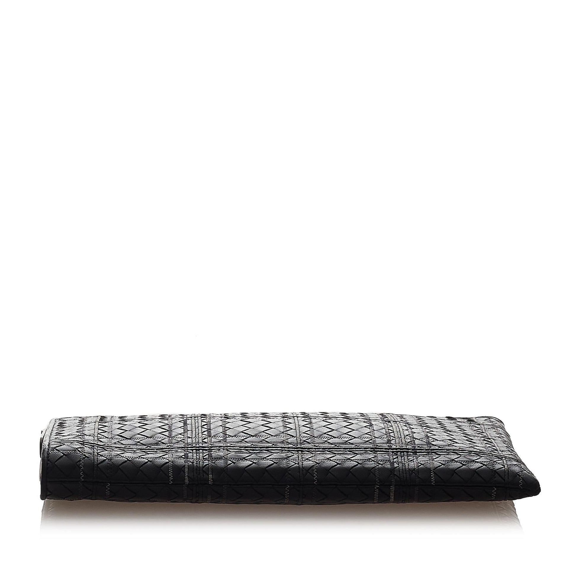 Luxury Bottega Veneta Intrecciato Leather Clutch Bag (SHG-27403)