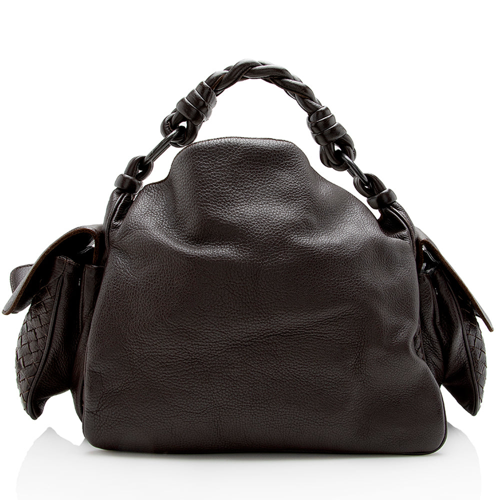 Luxury Bottega Veneta Intrecciato Leather Shoulder Bag (SHF-14344)