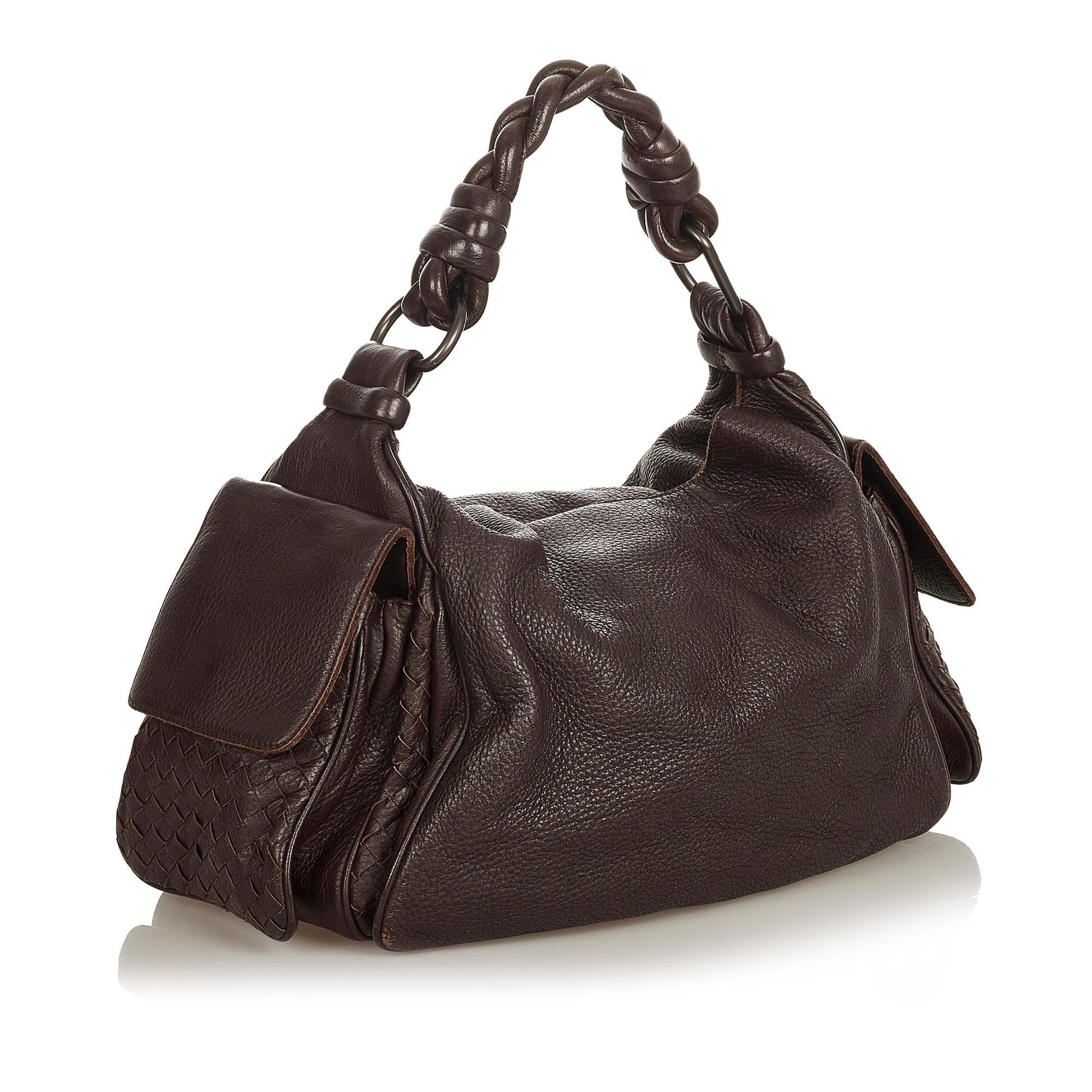 Luxury Bottega Veneta Intrecciato Leather Shoulder Bag (SHG-25775)