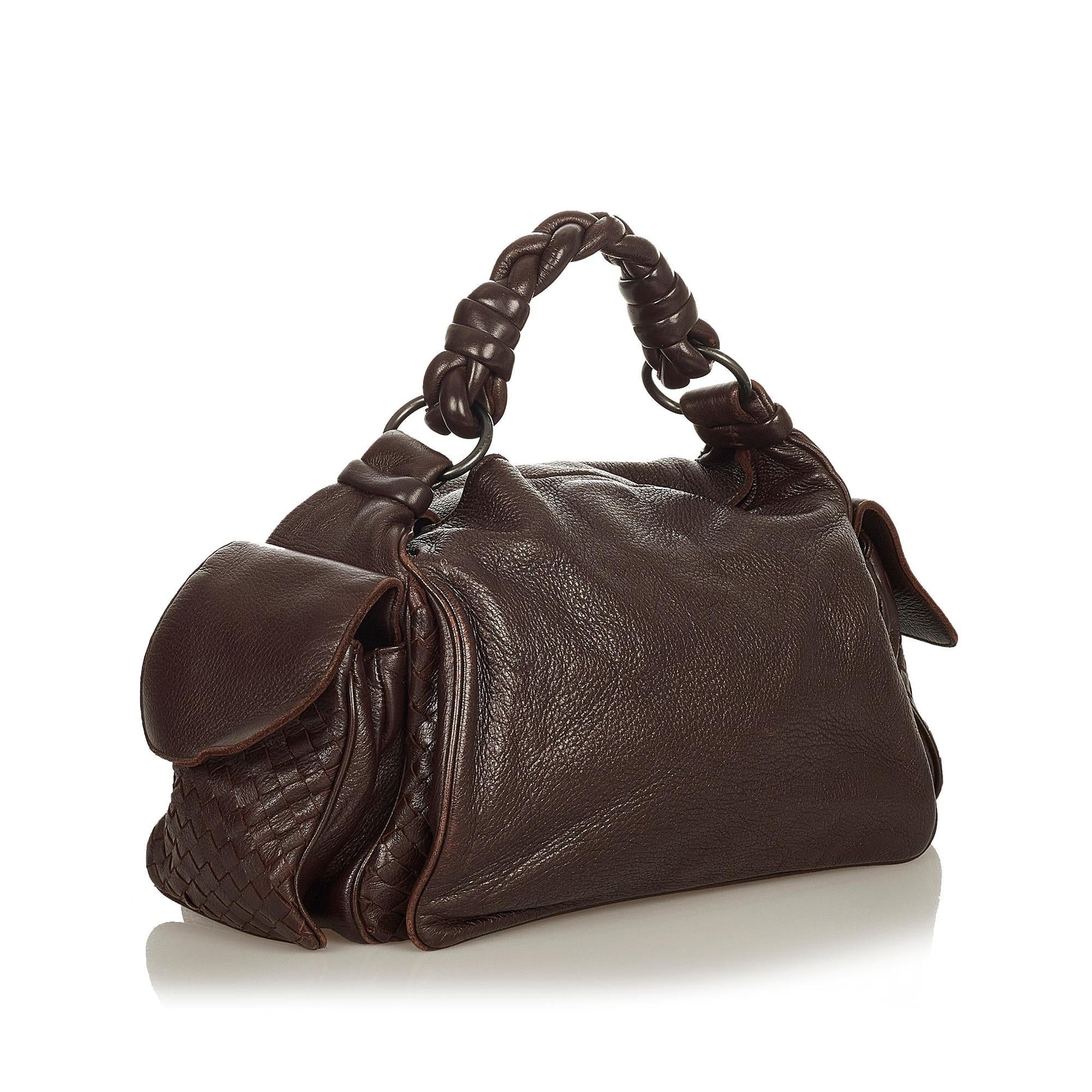 Luxury Bottega Veneta Intrecciato Leather Shoulder Bag (SHG-26581)