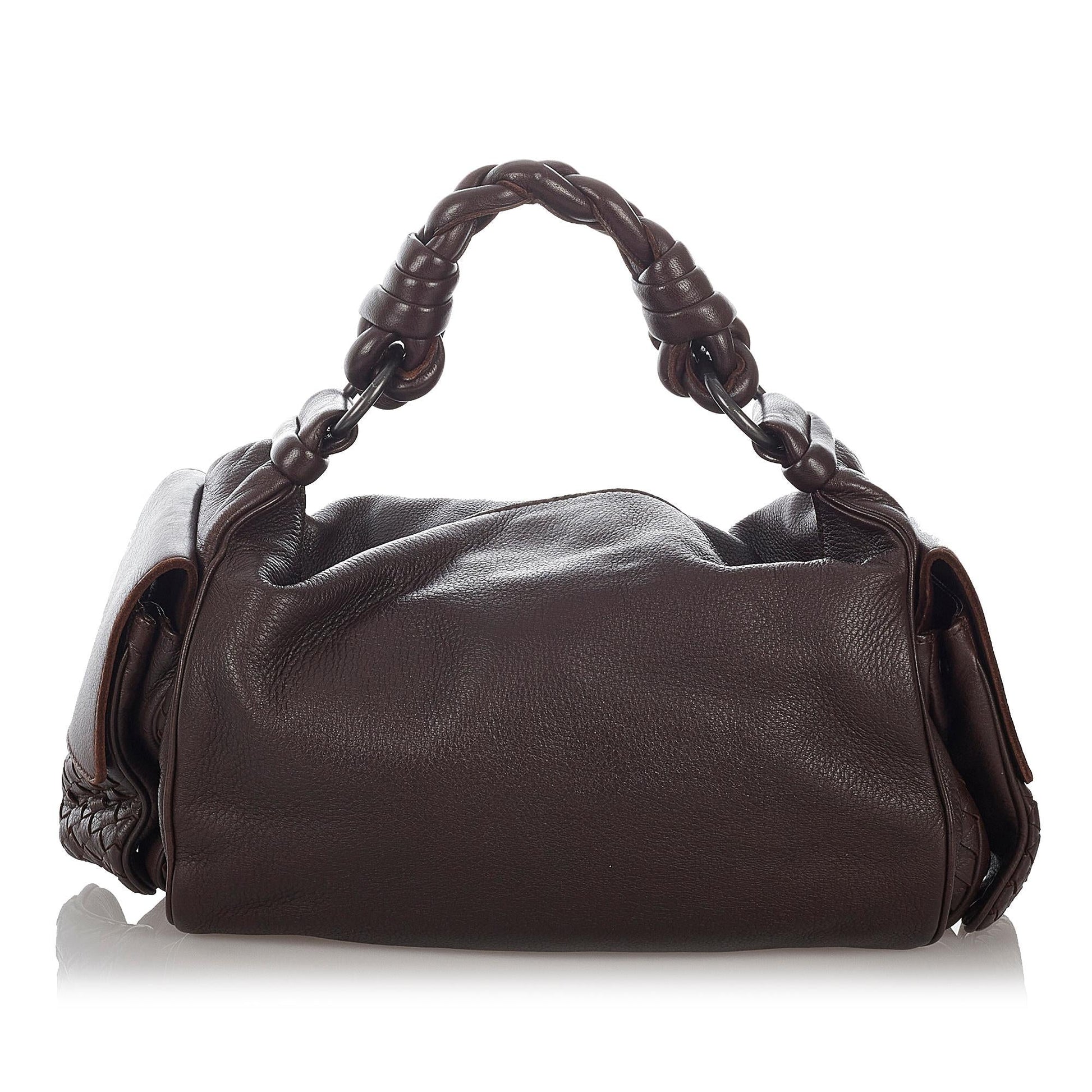 Luxury Bottega Veneta Intrecciato Leather Shoulder Bag (SHG-26813)