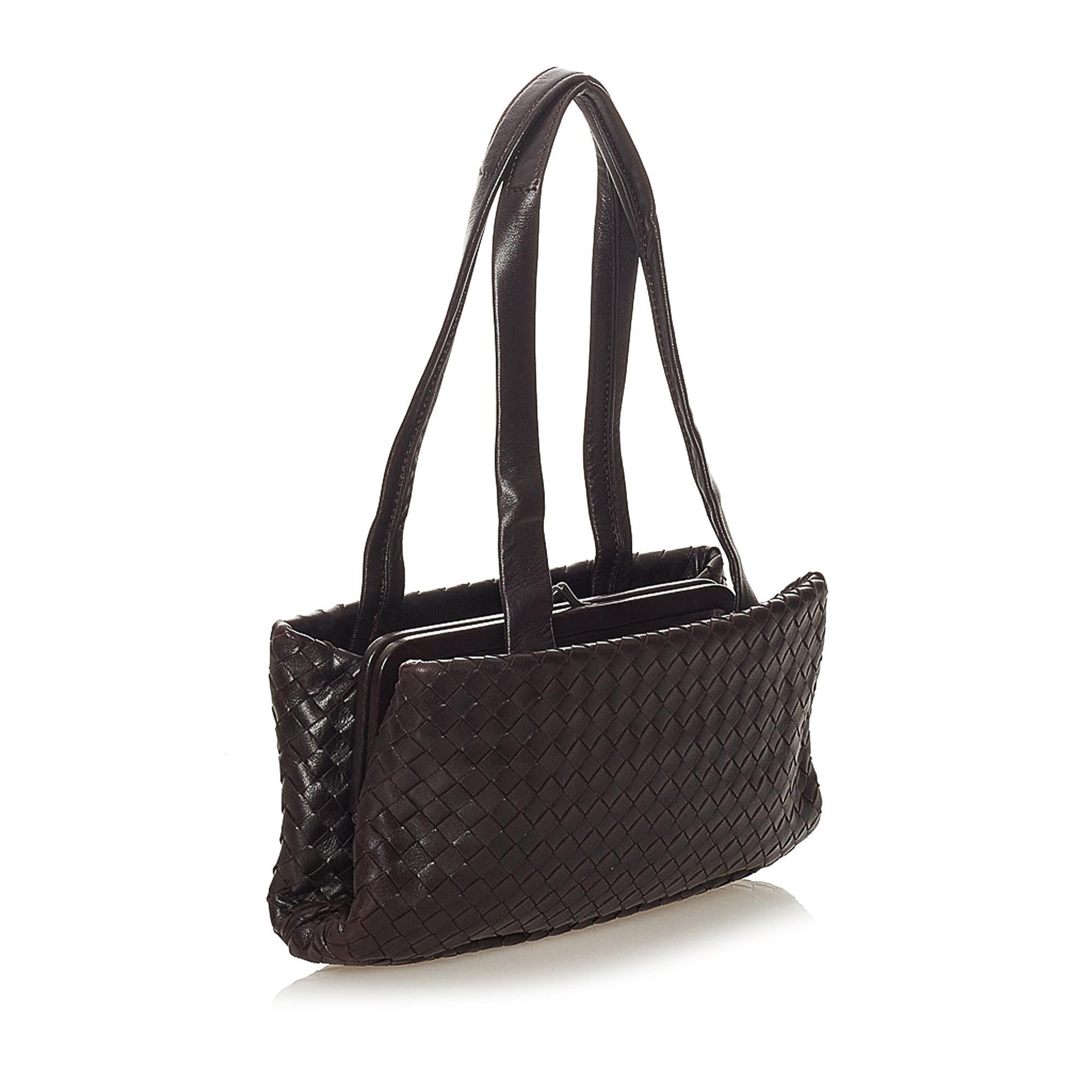 Luxury Bottega Veneta Intrecciato Leather Shoulder Bag (SHG-27523)