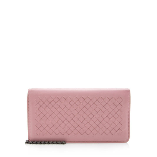 Luxury Bottega Veneta Intrecciato Leather Wallet on Chain Bag (SHF-14471)