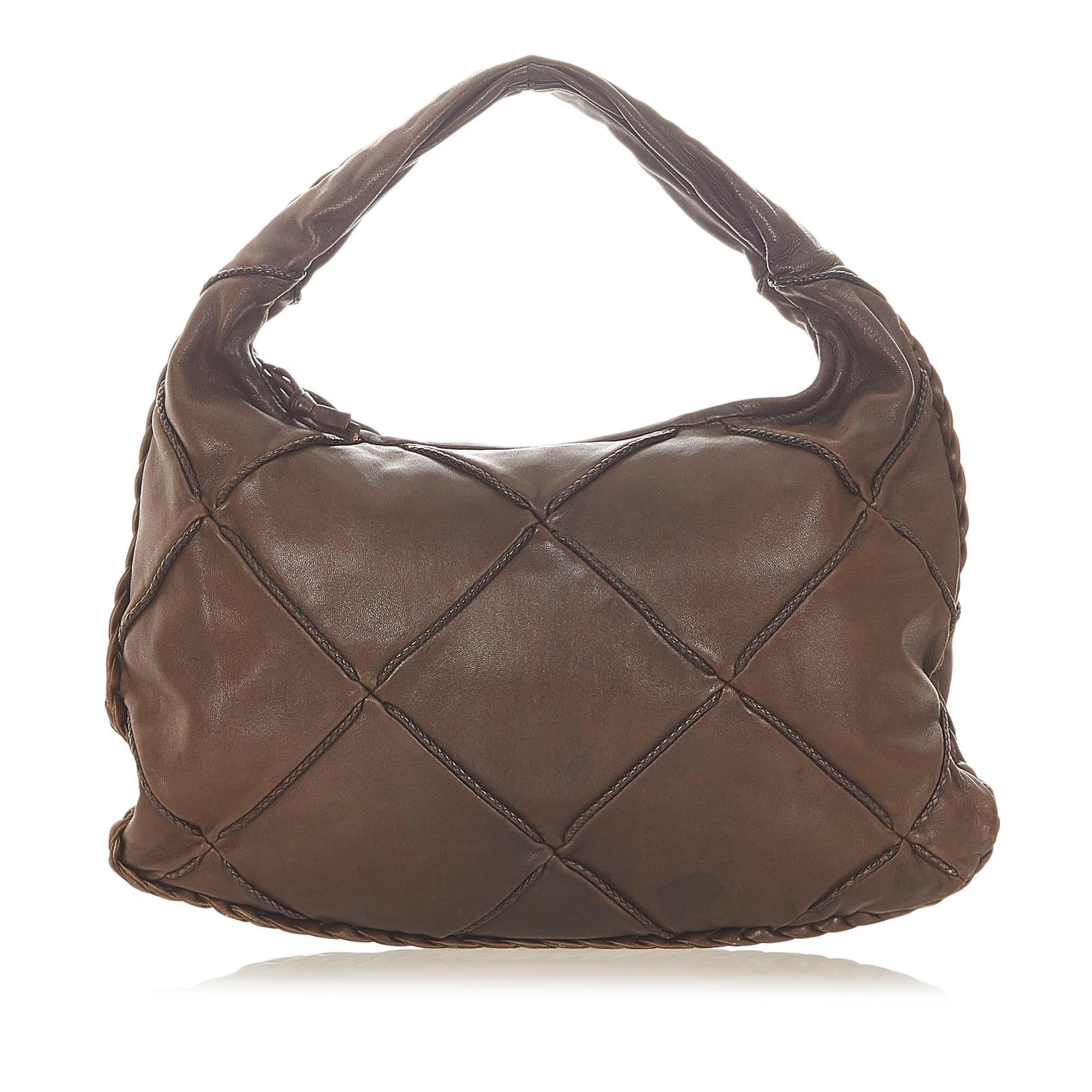 Luxury Bottega Veneta Leather Hobo Bag (SHG-20086)