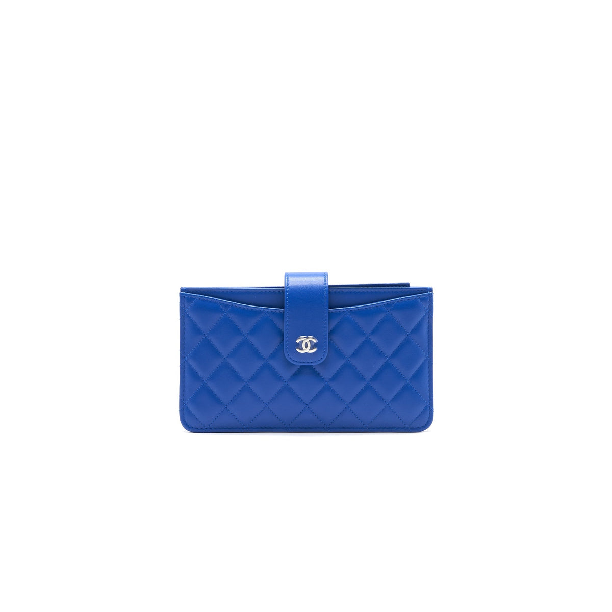 Chanel Classic Pouch Blue SHW