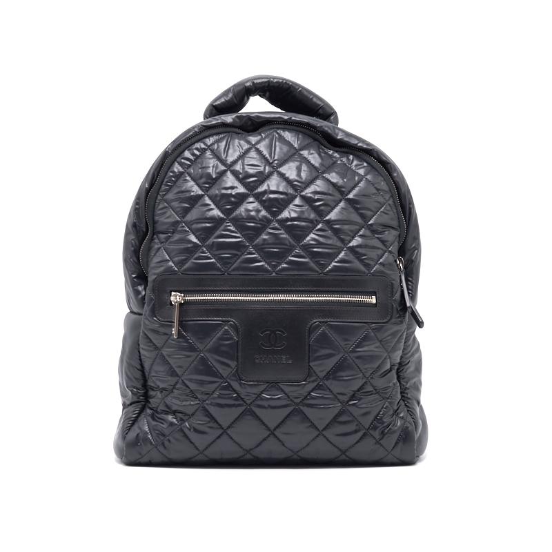Chanel Black Quilted Nylon and Leather Coco Cocoon Backpack