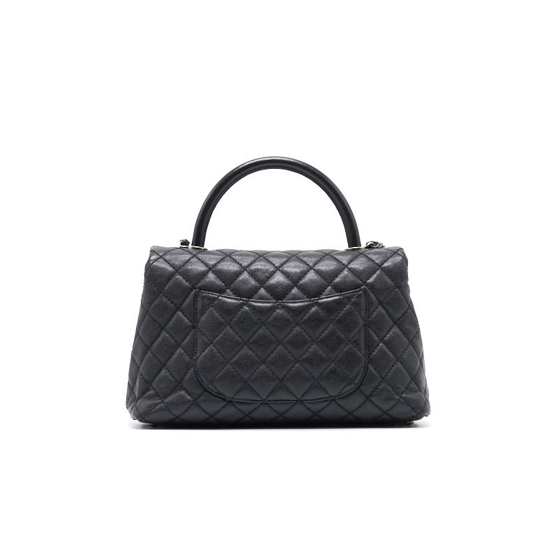 Chanel Cavier Medium Coco Handle Flap Bag with Top Handle