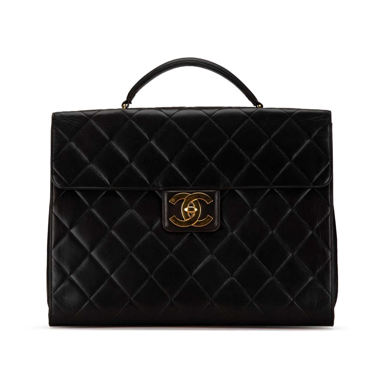 Chanel CC Quilted Lambskin Flap Briefcase (SHG-8TcoB4) Tote