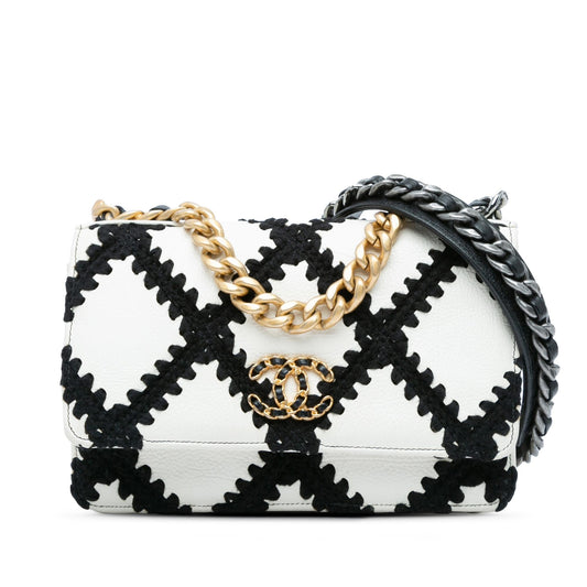 Chanel Calfskin Crochet 19 Wallet On Chain