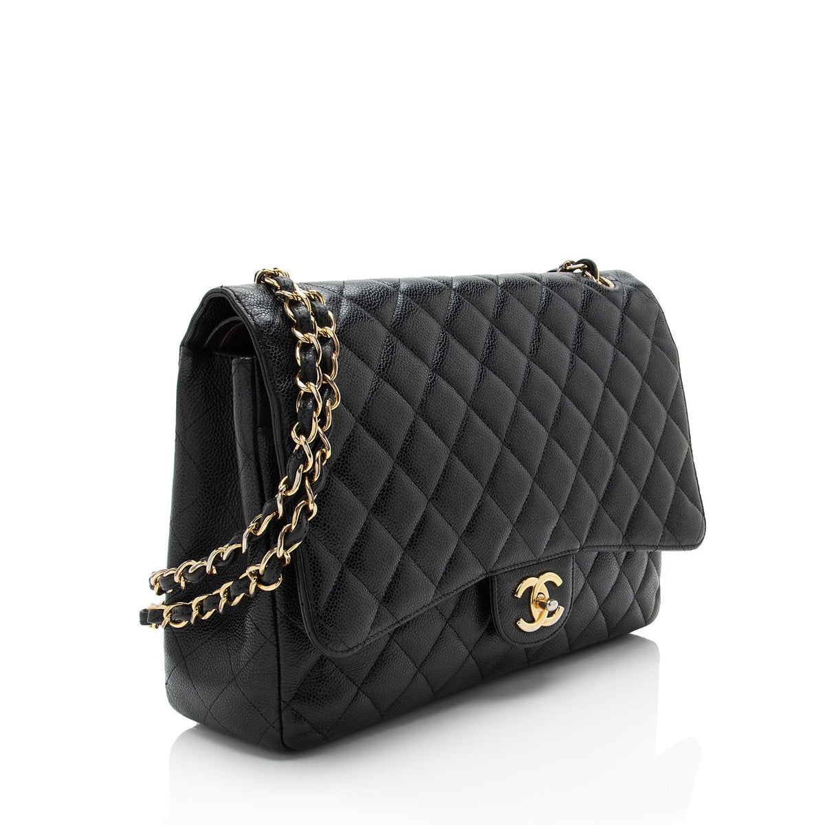 Chanel Caviar Leather Classic Maxi Double Flap Bag