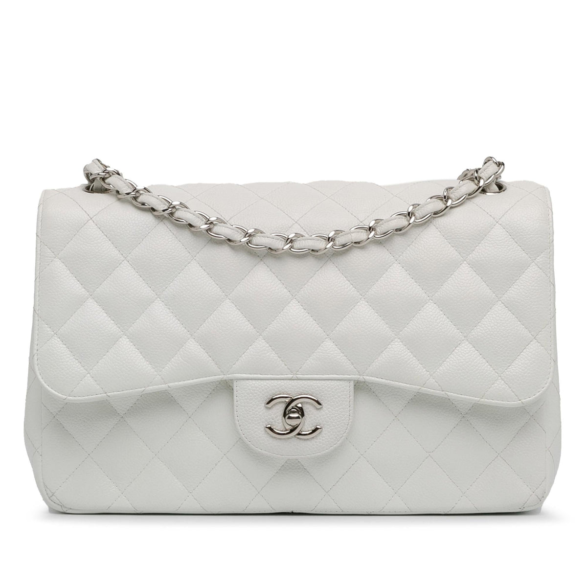 Chanel Jumbo Classic Caviar Double Flap (SHG-2x97Of) Shoulder Bag