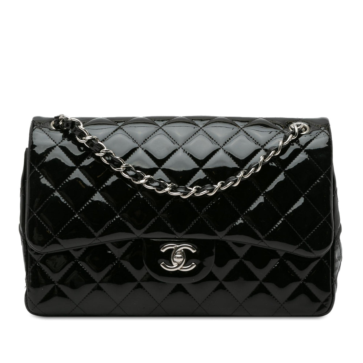 Chanel Jumbo Classic Patent Double Flap (SHG-gJqseL) Shoulder Bag