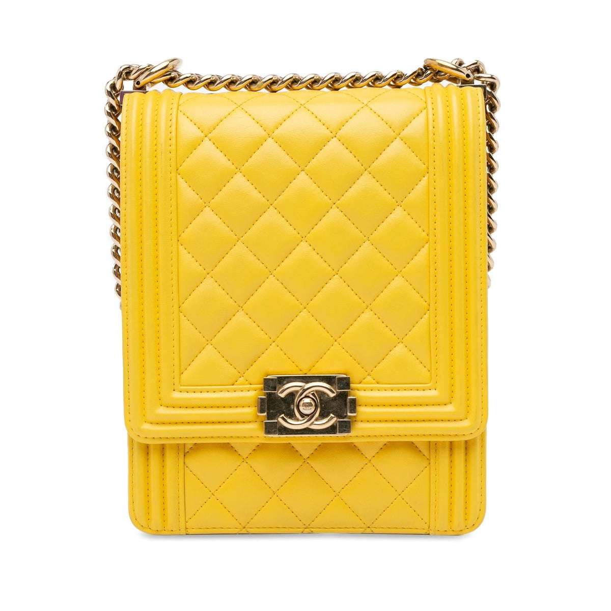 Chanel Lambskin North South Boy Flap (SHG-3yGVi5) Crossbody