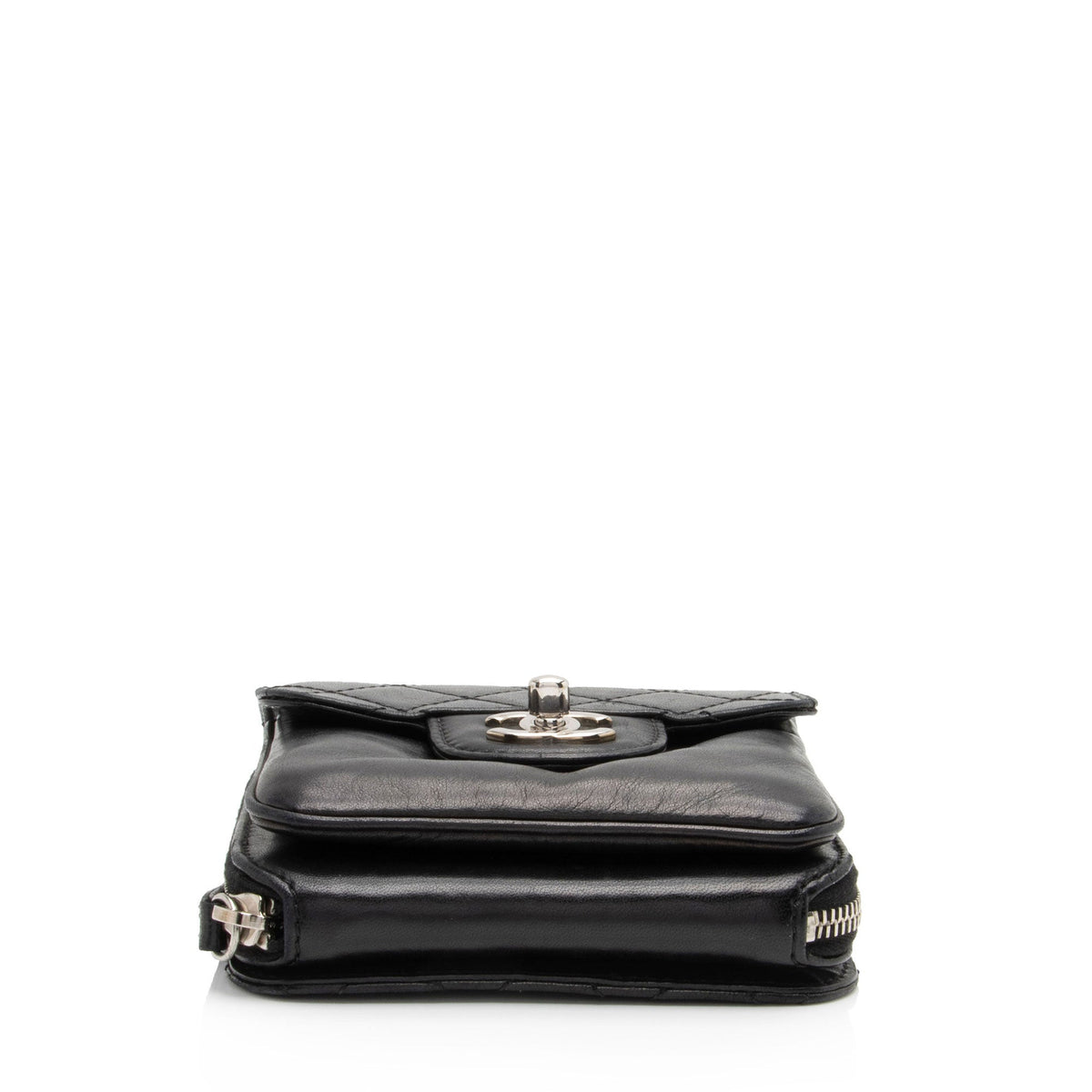 Chanel Lambskin Zip Around Mini Wallet on Chain (SHF-fNb1ru) Crossbody