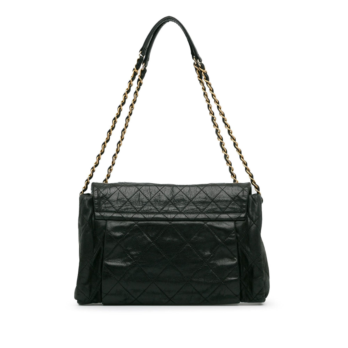 Chanel Large Aged Calfskin Chic Quilt Flap (SHG-qmJwT4) Shoulder Bag