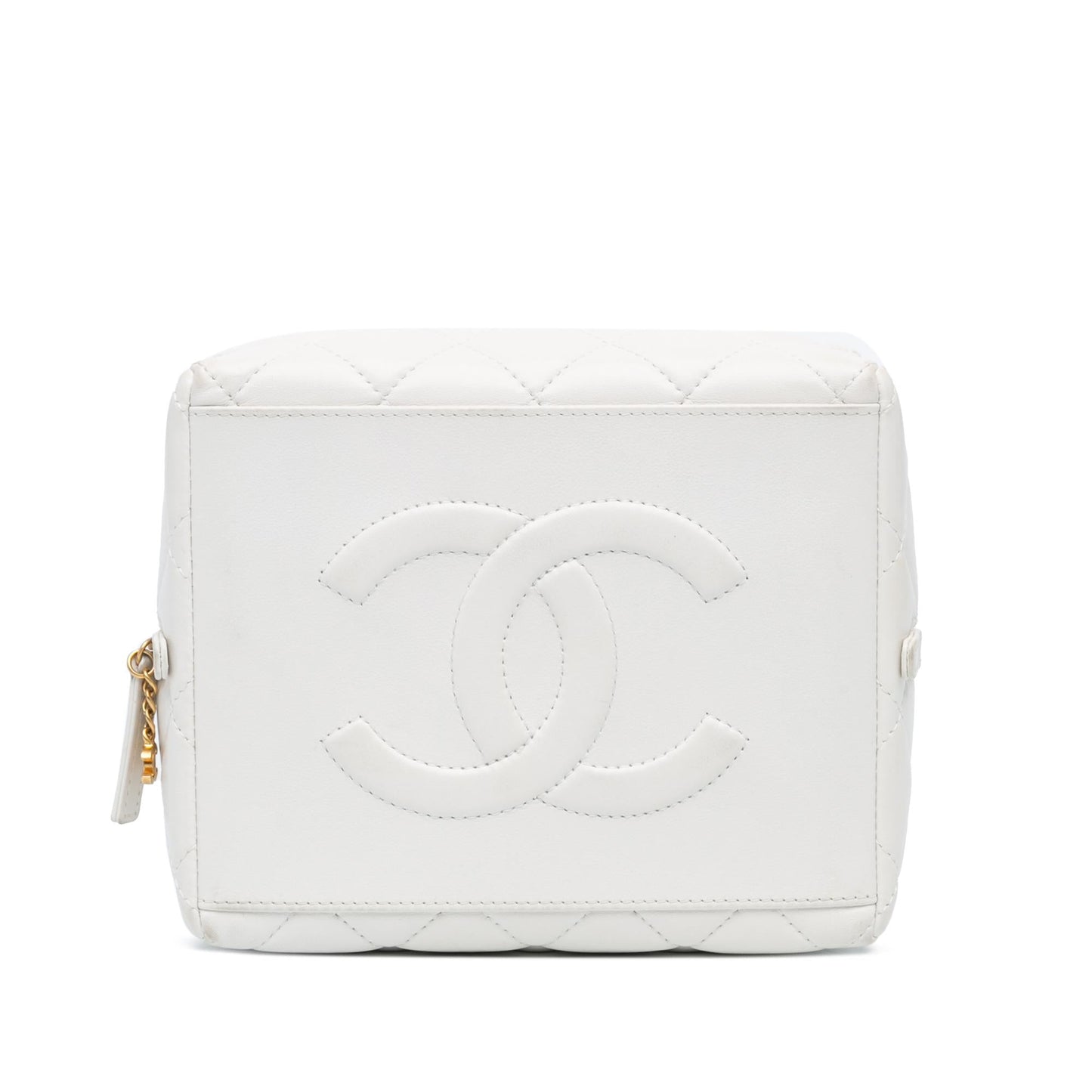 Chanel MÃ©tiers d'Art CC Quilted Lambskin Box with Top Handle Bag