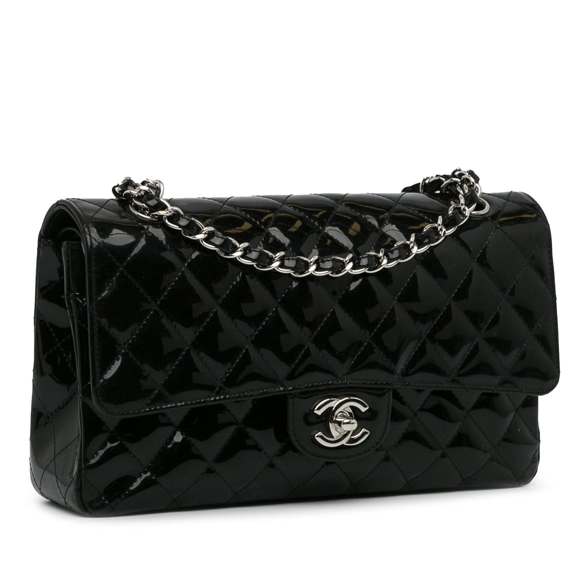 Chanel Medium Classic Patent Double Flap (SHG-ljczdp) Shoulder Bag