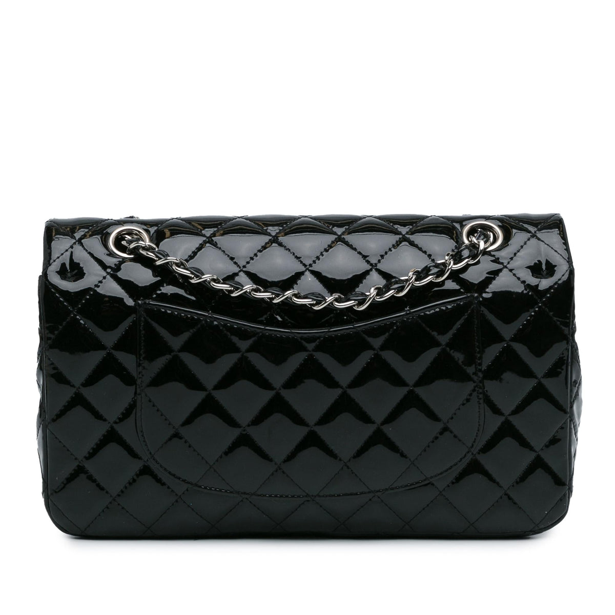 Chanel Medium Classic Patent Double Flap (SHG-RxvttZ) Shoulder Bag