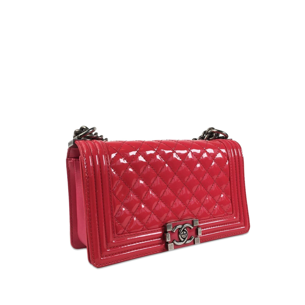 Chanel Medium Patent Boy Flap (SHG-Q9F2oG) Crossbody