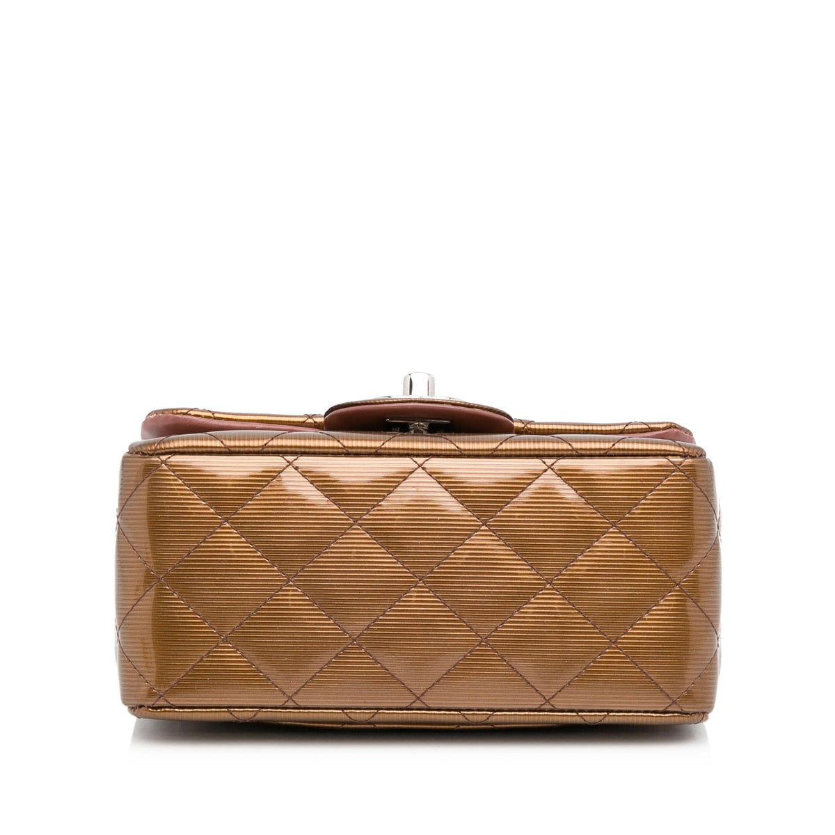 Chanel Mini Classic Square Patent Single Flap (SHG-nmtI7p) Shoulder Bag