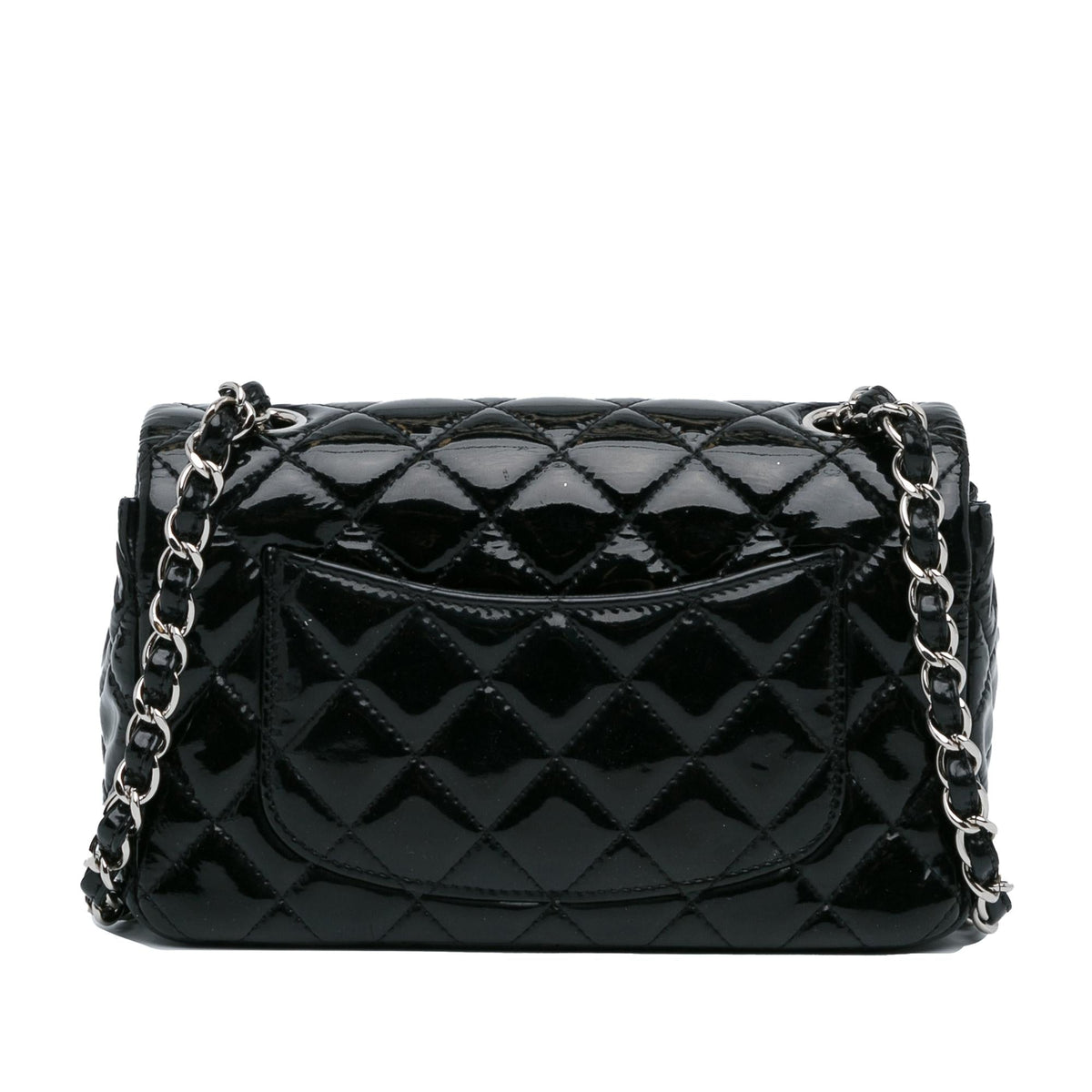 Chanel Mini Rectangular Classic Patent Single Flap (SHG-H2RONy) Crossbody